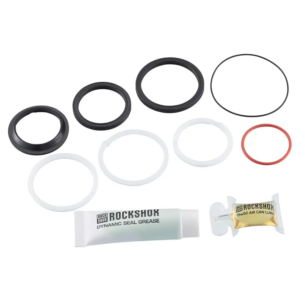 Сервісні запчастини ROCKSHOX 50 HOUR SERVICE KIT (INCLUDES AIR CAN SEALS, PISTON SEAL, GLIDE RINGS, GREASE/OIL) - THRUSHAFT (2021-2024), NUDE/BOLD 2022+, DELUXE /SUPER DELUXE (2023+) GENERATION-C
