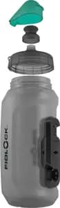Фляга з конектором FIDLOCK TWIST single bottle 750мл. Antibacterial, прозорий / зелений