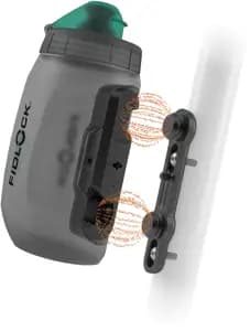 Фляга з конектором FIDLOCK TWIST single bottle 450мл. Antibacterial, прозорий / зелений