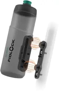 Фляга з конектором FIDLOCK TWIST single bottle 600мл. Antibacterial, прозорий / зелений клапан