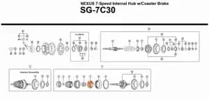 Несучий елемент Shimano SG-7C30/7R Carrier Unit