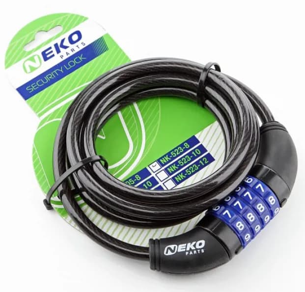 Замок NEKO-523-8 спіраль код 8х1800мм
