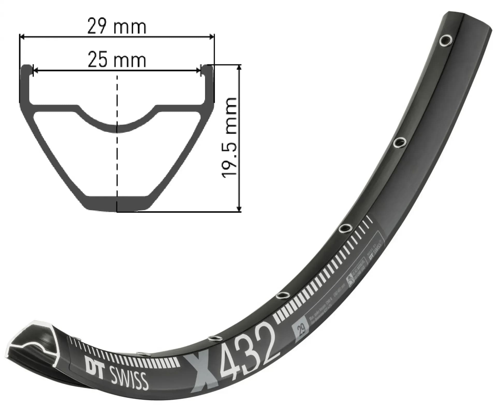 Обід DT SWISS X 432 29x25 DISK BRAKE 28отв.