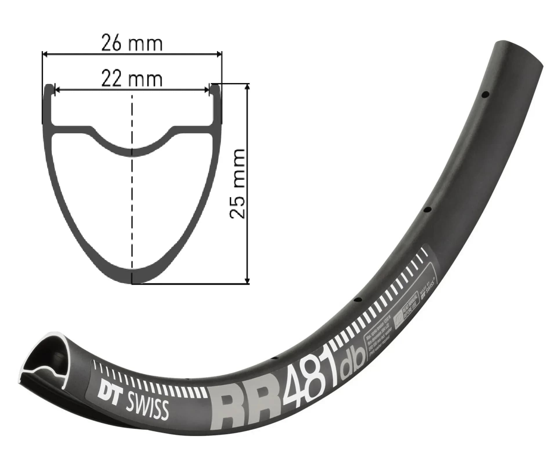 Обід DT SWISS RR 481 27X22 DISK BRAKE 24отв.