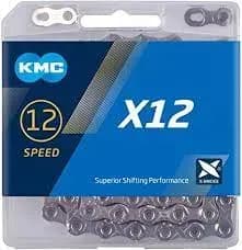 Ланцюг KMC X12 Silver 12 швидкостей 126 ланок срібний + замок