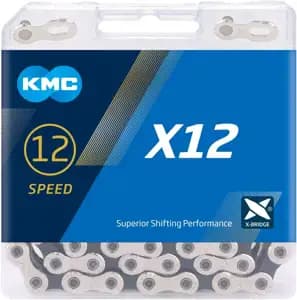 Ланцюг KMC X12 Silver/Black 12 швидкостей 126 ланок срібний/чорний + замок