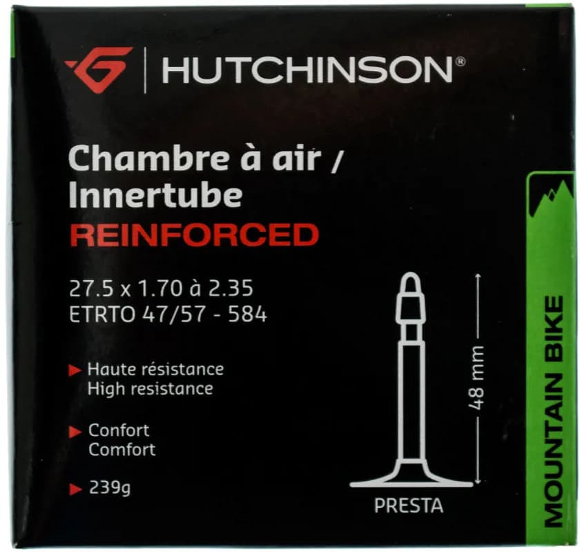 Камера HUTCHINSON CH 27,5X1,70/2,35 FV 48 мм RF ПОСИЛЕНА 1,2мм