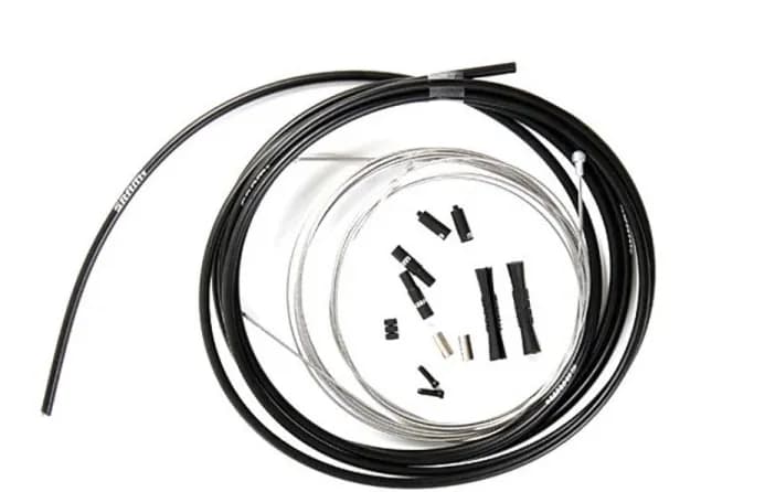 Трос + Боуден SRAM SlickWire Pro Road Brake Cable Kit 5mm Black ((1x 850mm, 1x 1750mm 1.5mm pol SS cables, 5mm Kevlar® reinforced linear strand housing, ferrules, end caps, frame protectors)
