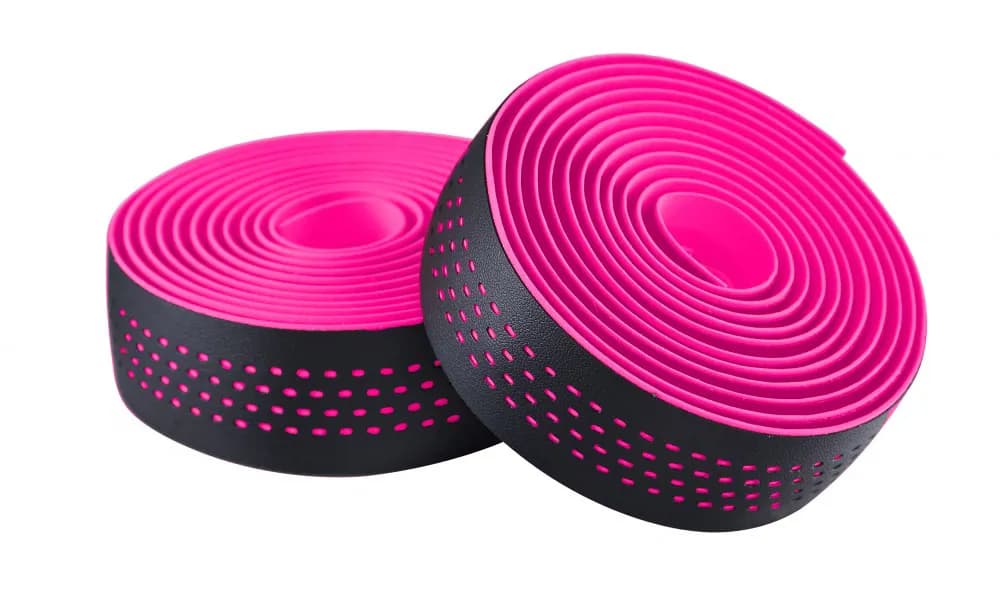 Намотка MERIDA Bartape/Soft P Black w/ Pink dots 2100mm, 30mm Shock absorption material, incl. end-plugs