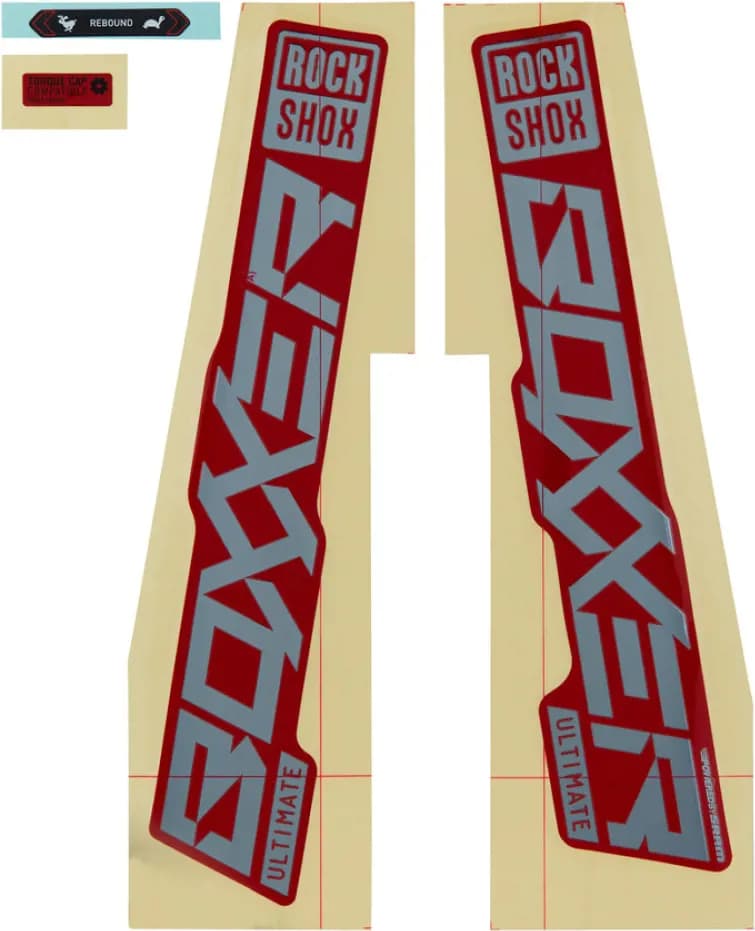 Набір наліпок ROCKSHOX - BOXXER ULTIMATE 27/29 GLOSS POLAR FOIL FOR RED (2021)