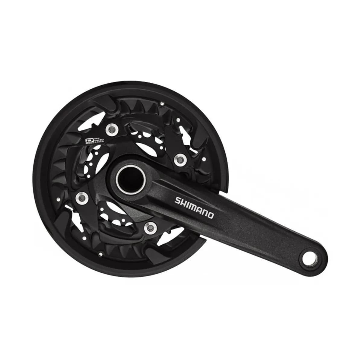 Шатуни Shimano FC-MT500-3, 175мм, 40X30X22, 10-шв, інтегрована вісь, захист зірок, без каретки