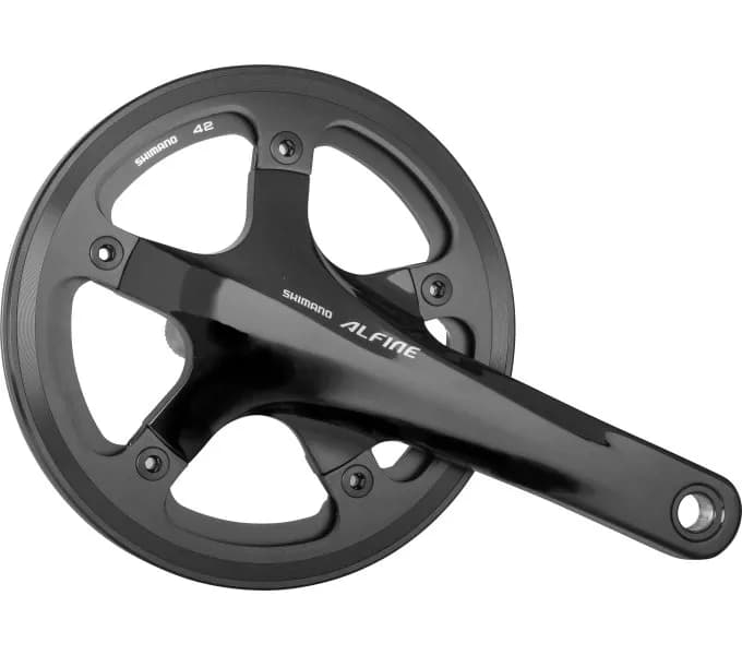 Шатуни Shimano FC-S501 ALFINE, інтегрована вісь, 170мм, 39Т/подв.захист зірки, з компонент. каретки