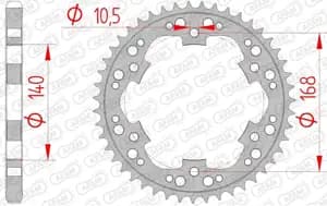 Зірка AFAM 525 Steel Chainwheel - BMW [Black], 47z