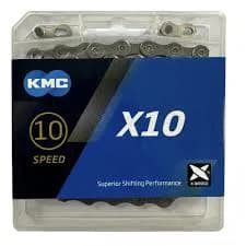 Цепь КМС X10 Gray 1/2 X 11/128 114 звеньев с замком в коробке