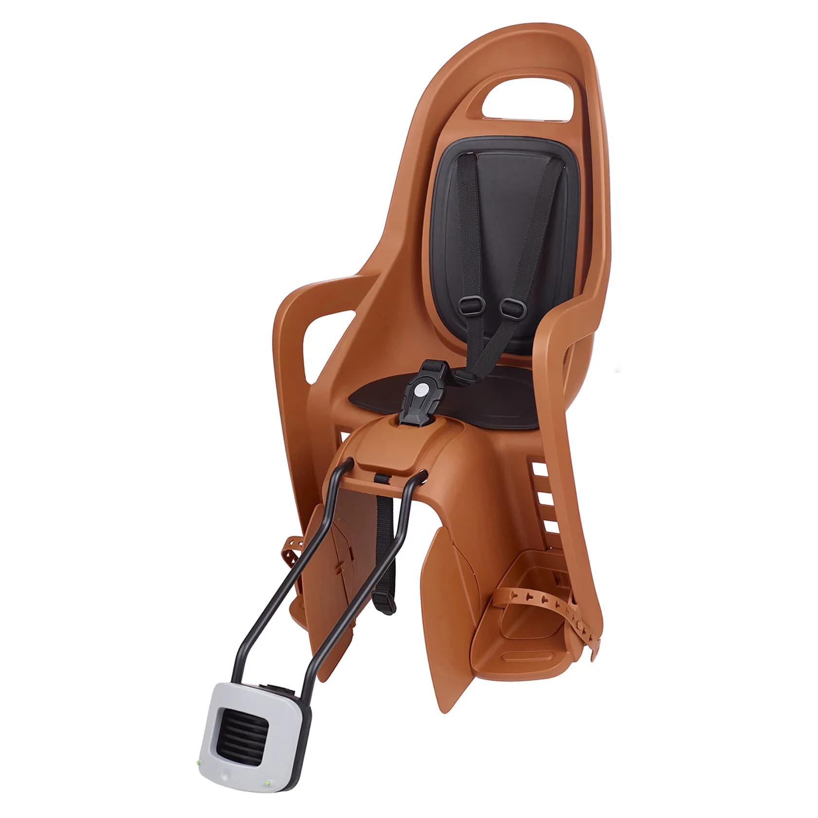 Дитяче крісло заднє POLISPORT Groovy Maxi FF 29" на підсідельну трубу, 26"-29", 9-22 кг, коричневе