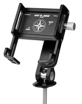 Тримач гаджета GUB G-90 алюмінієвий в кришку рульової, з поворотним механізмом, чорний