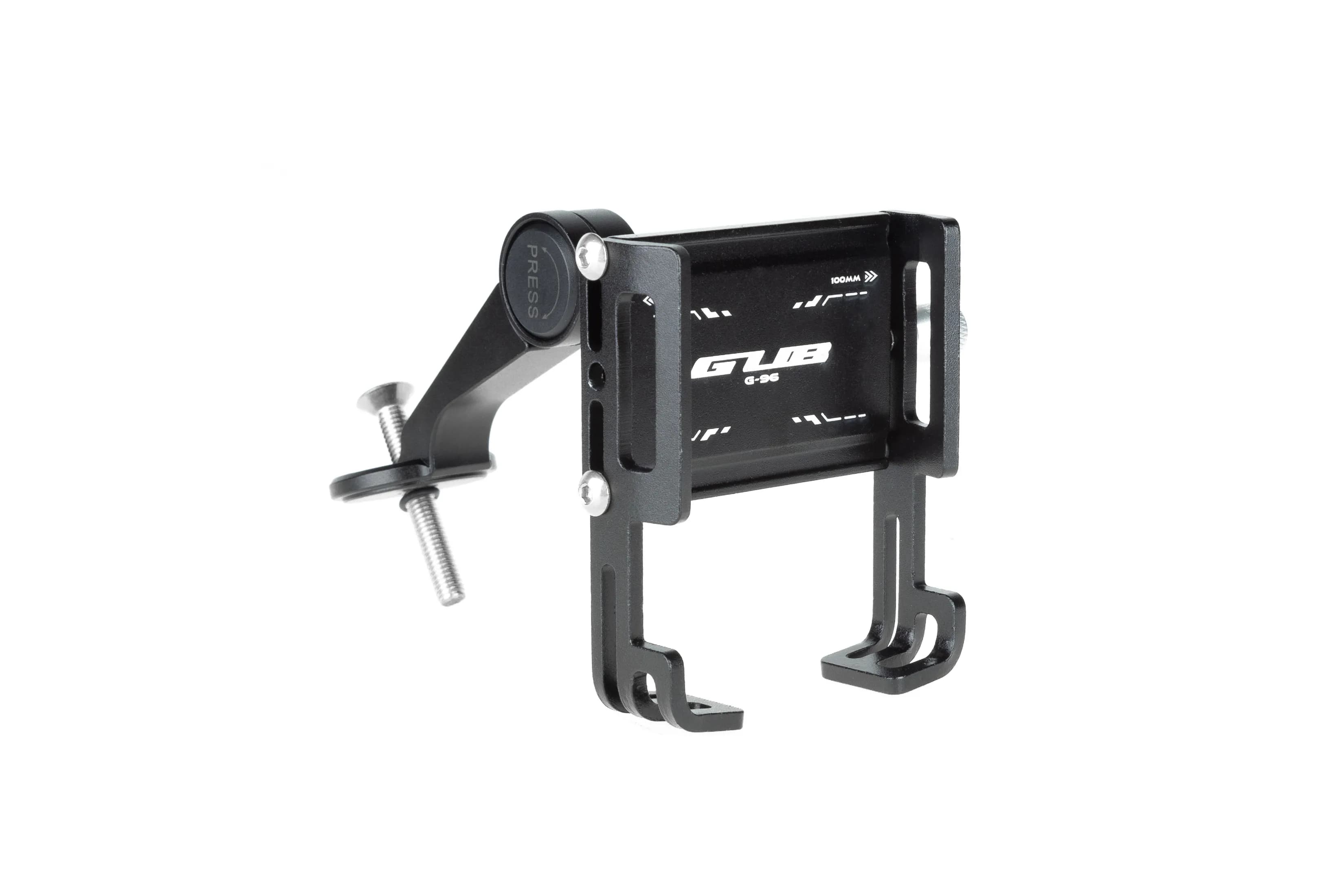 Тримач гаджета GUB G-96 в кришку рульової, алюмінієвий, чорний