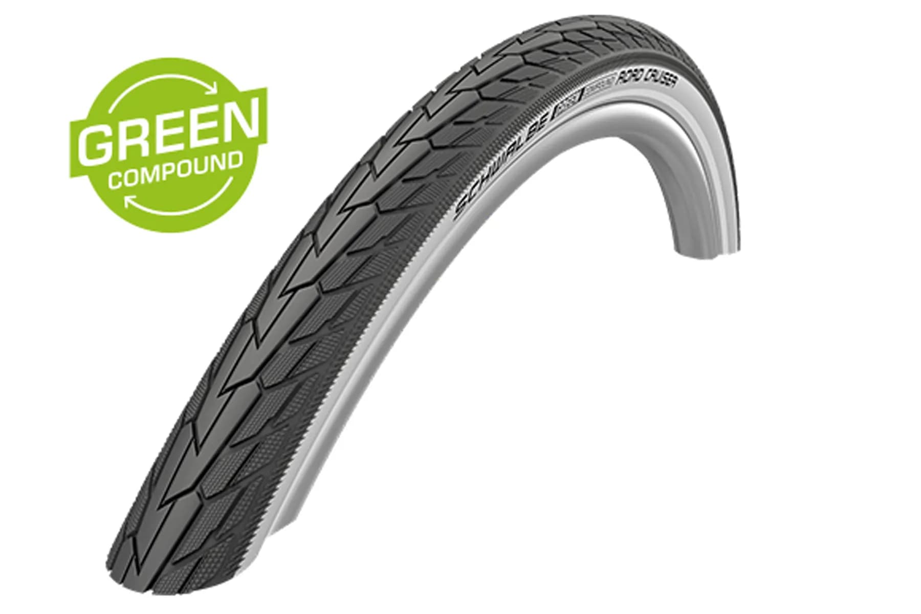 Покришка Schwalbe Road Cruiser 26x1.75 (47-559) Active, K-Guard, TwinSkin, GREEN, B/W