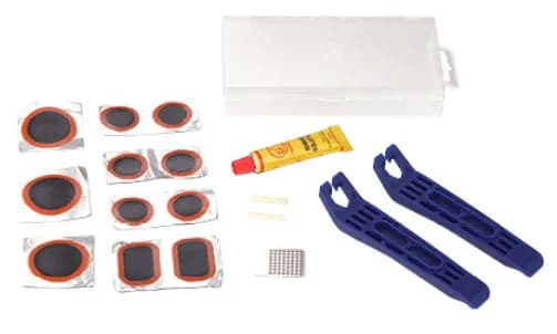 Набір для заклейки камери Kenli KL-7021, в боксі, латки 11 шт., наждак, клей, 2 лопатки