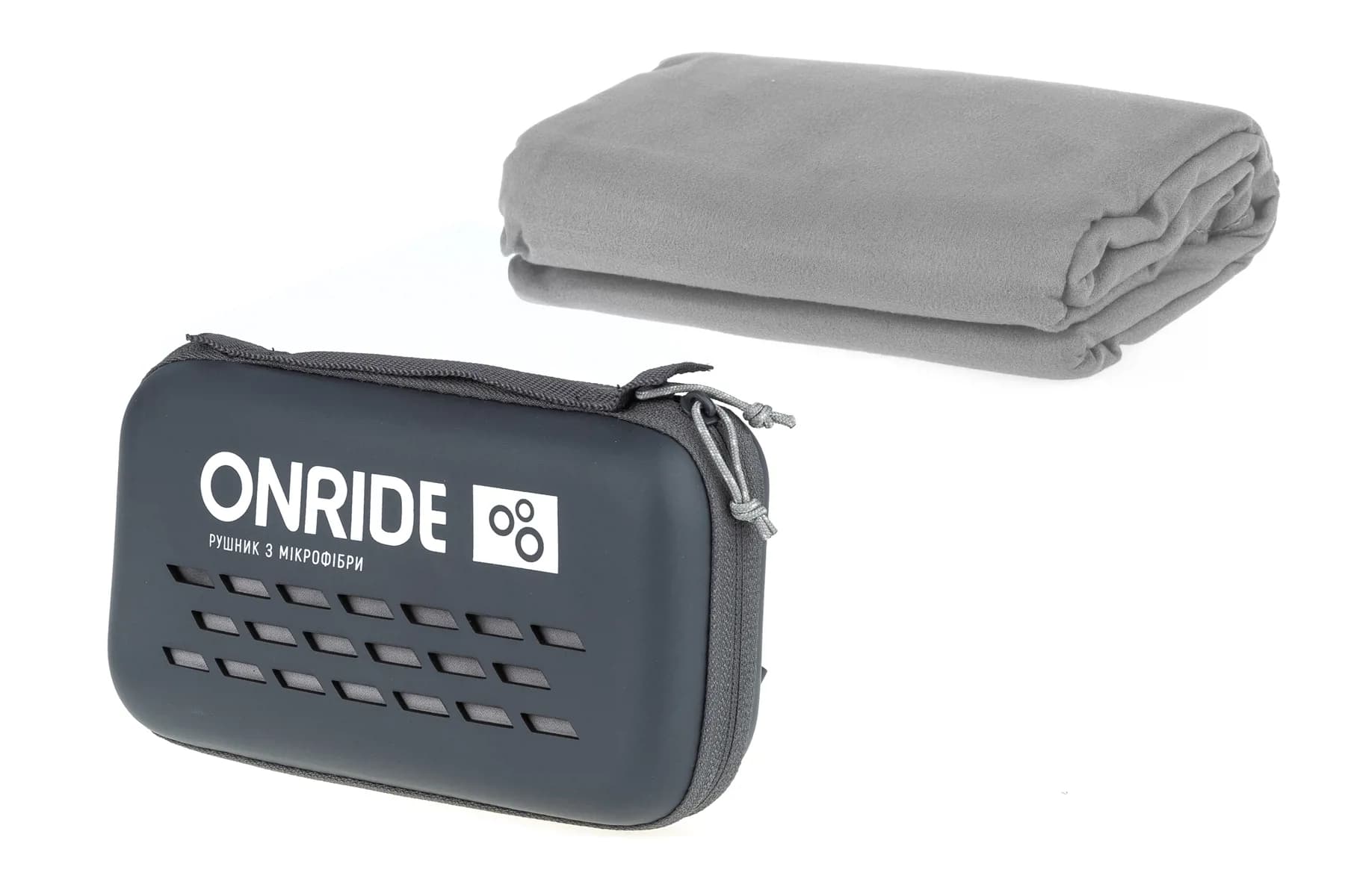 Рушник з мікрофібри ONRIDE Wipe 15 сірий (100х50)  у кейсі