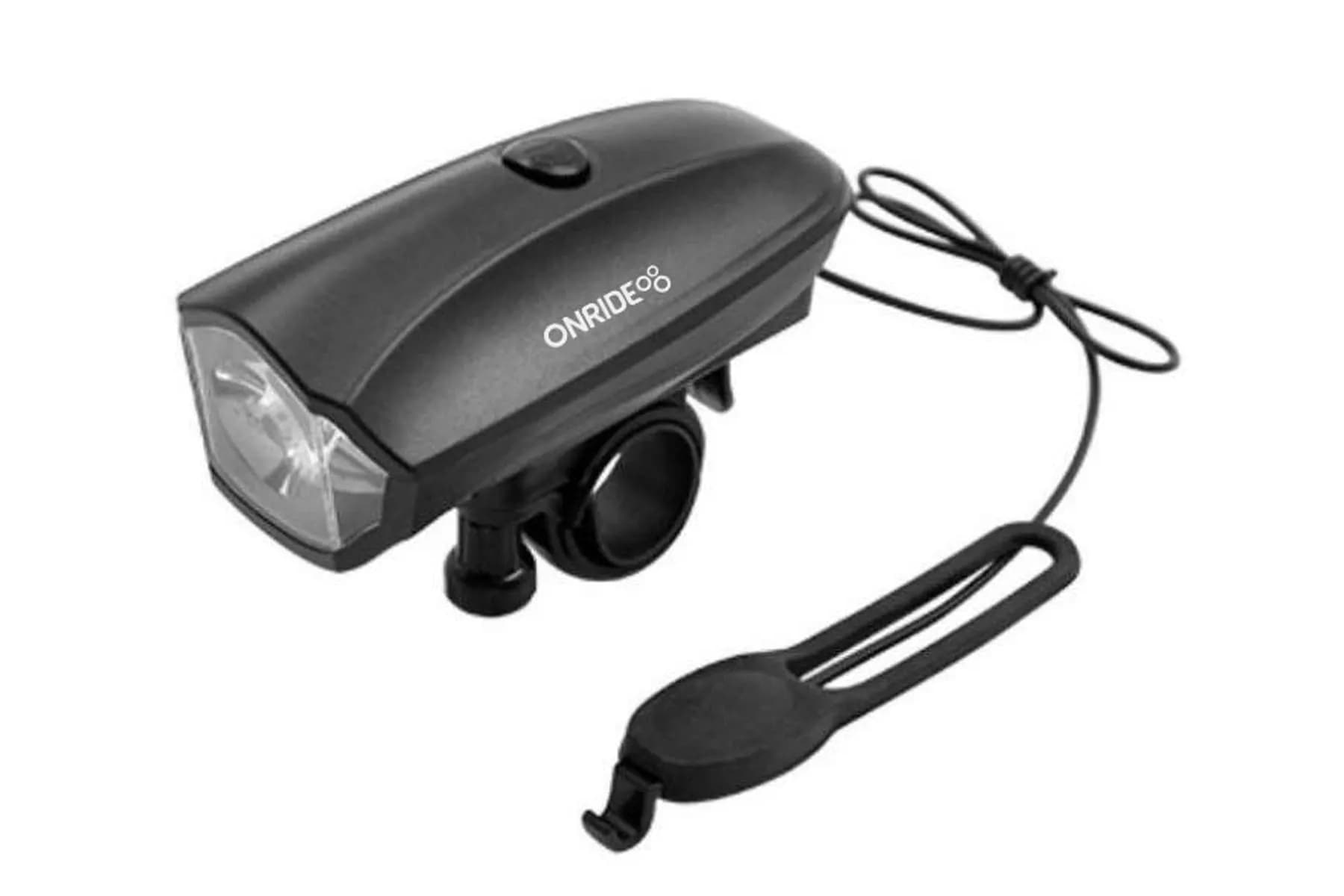 Електронний сигнал 2в1 ONRIDE Lightbell (сигнал + ліхтар), (45 lm, 700 mAh, Micro USB), пластиковий