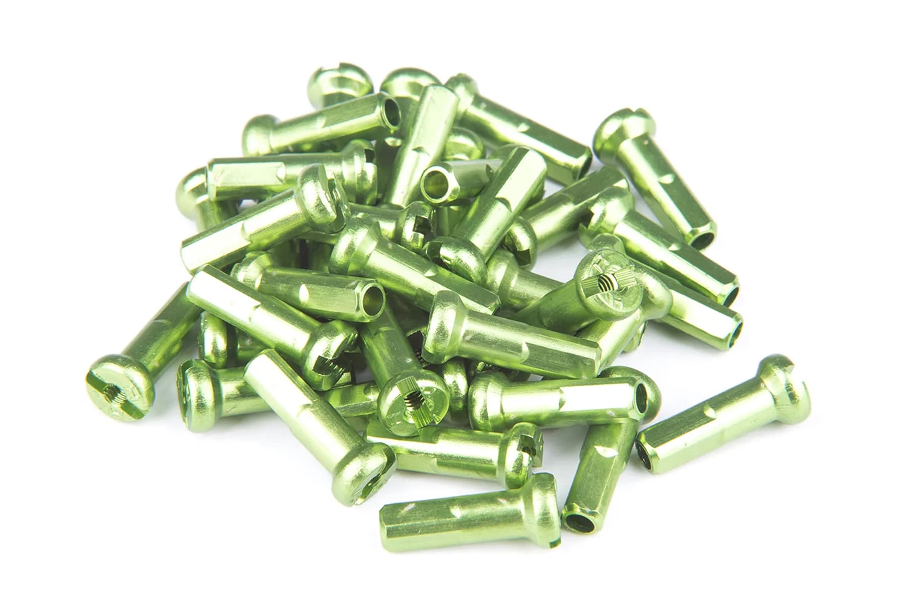 Ніпелі FireEye ALU 7075 2/14мм алюміній 38 шт зелений