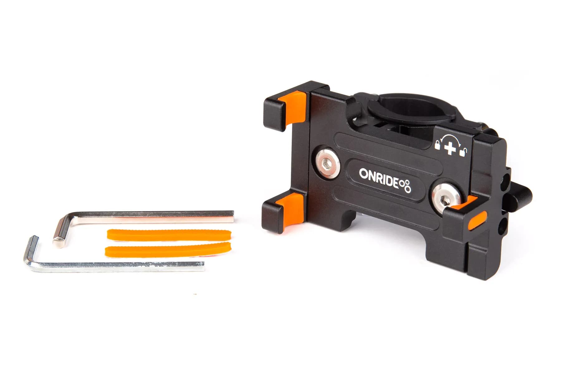 Тримач гаджета ONRIDE Holder 20, алю., ширина 65 - 95 мм, крок обертання 90°, Ø 20 - 36 мм