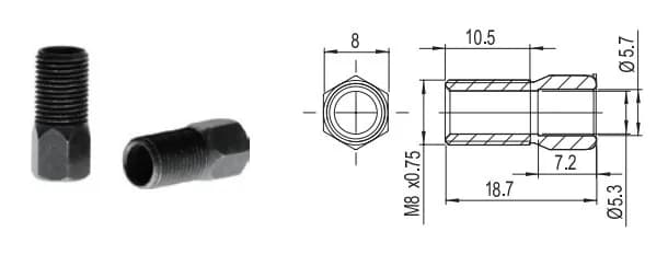 Гайка Alligator для гідролінії Shimano. уп. 10 шт