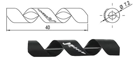 Захист рами Alligator Spiral від тертя рубашок (4/5 мм) чорний. уп 5 шт