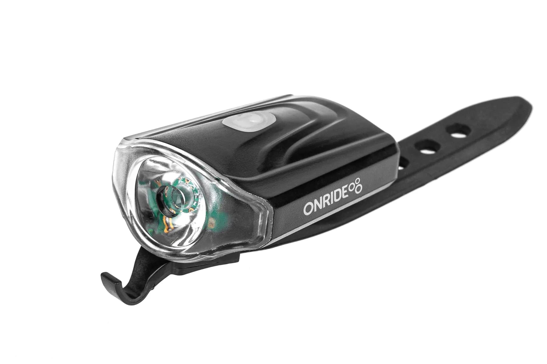 Велосипедна фара ONRIDE Xeo USB (50 lm, 550 mAh, Micro-USB), пластикова