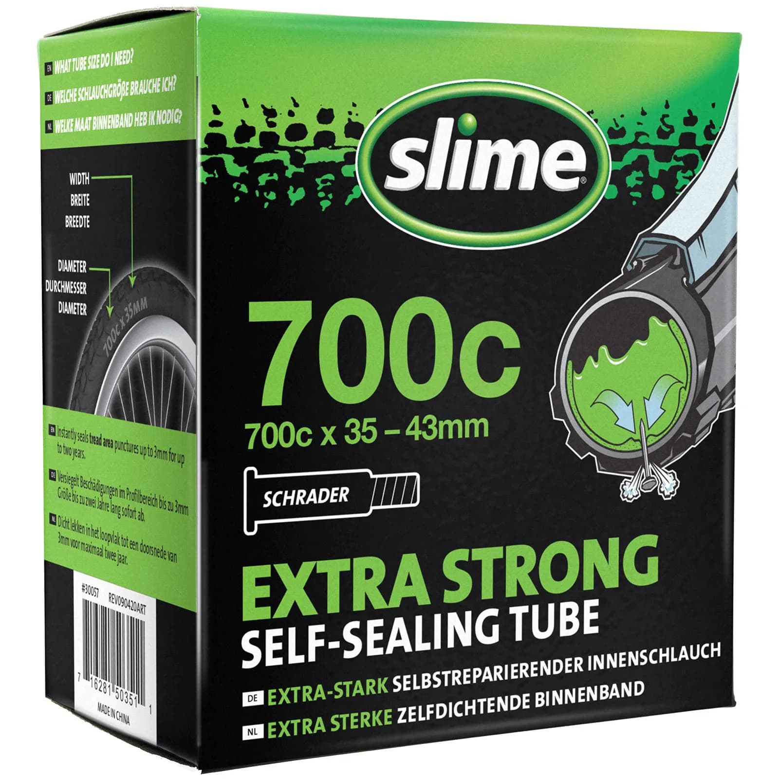 Камера Slime Smart Tube 700 x 35 - 43 мм AV з герметиком