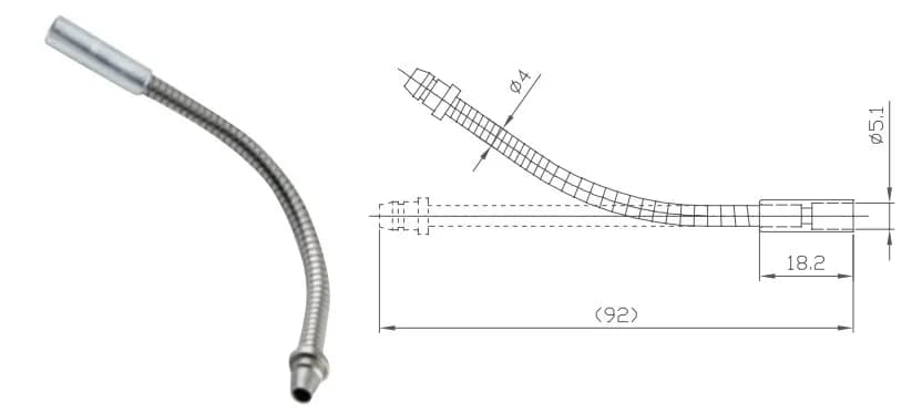 Спрямовуюча трубка Alligator гальмівного тросика на V-br. гнучка (10 шт в упаковці)