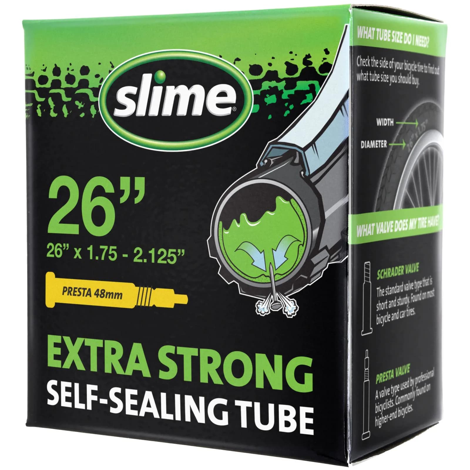 Камера Slime Smart Tube 26" x 1.75 - 2.125" FV з герметиком