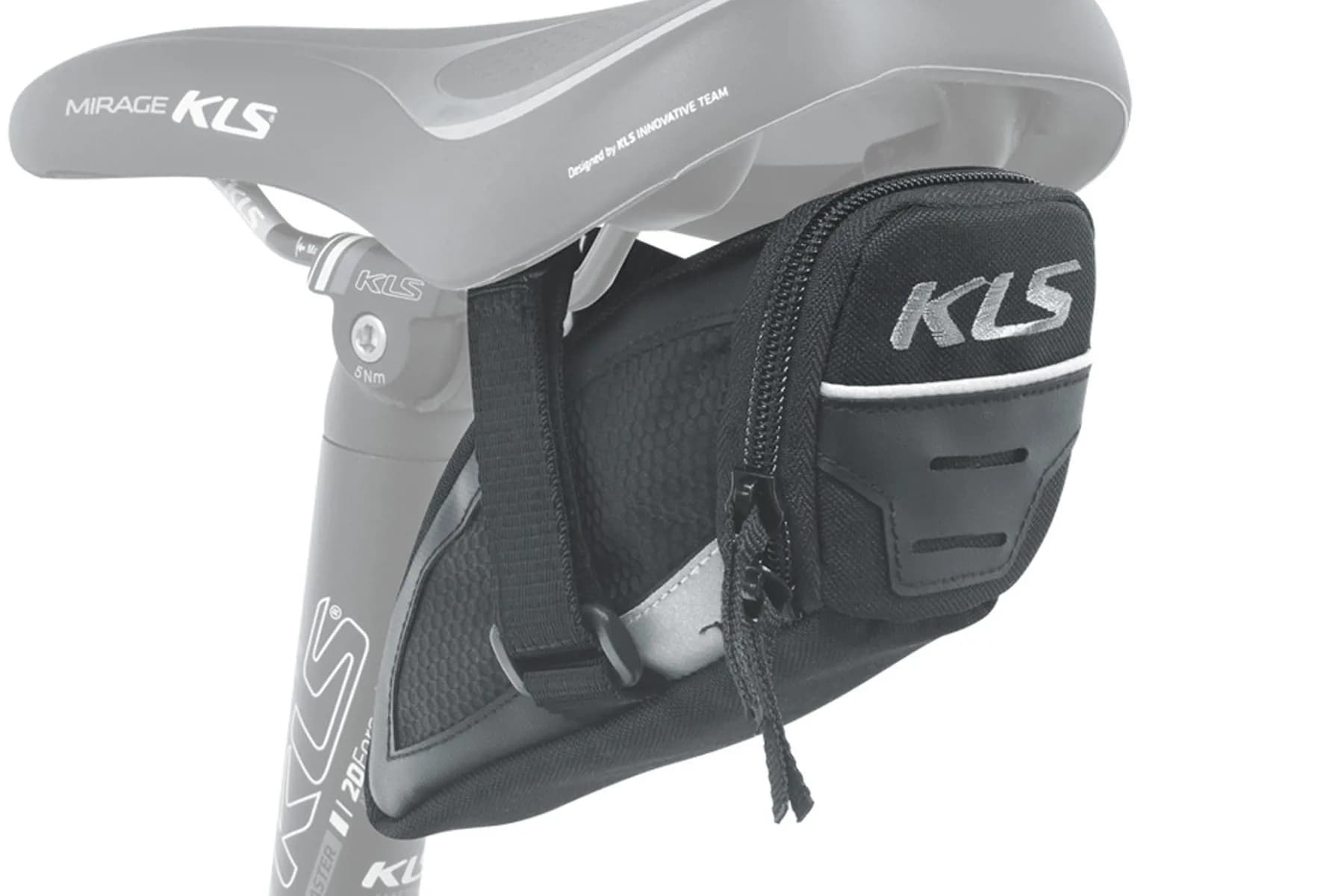 Сумка підсідельна KLS Challanger strap L (0,8 л) чорний