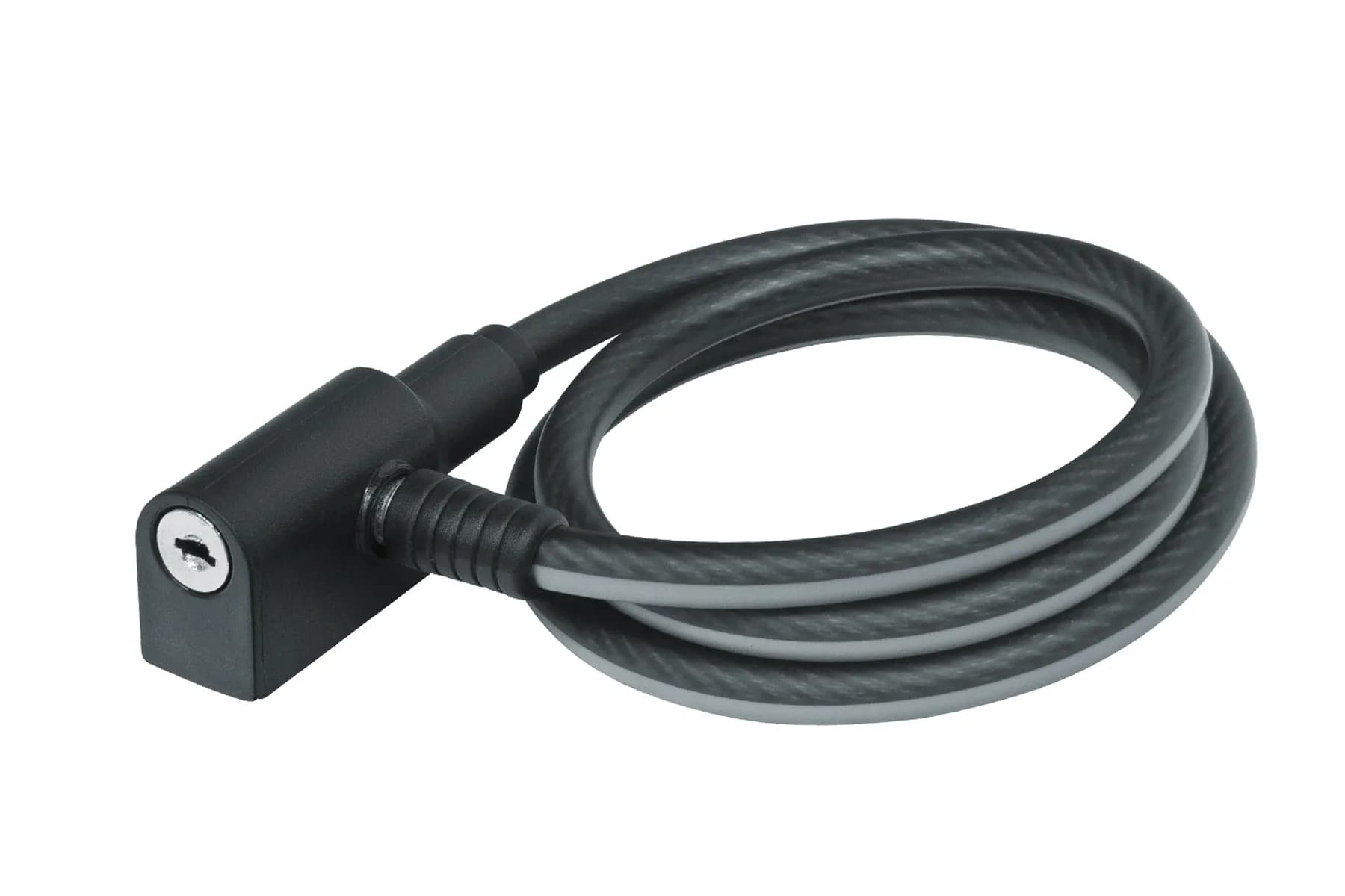 Замок тросиковий KLS Bill чорний 6x800 мм