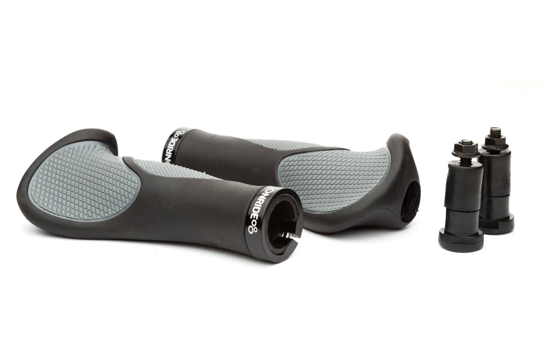 Гріпси ONRIDE HornGrip10, ергономічні, два замки, 140 мм, чорний/сірий