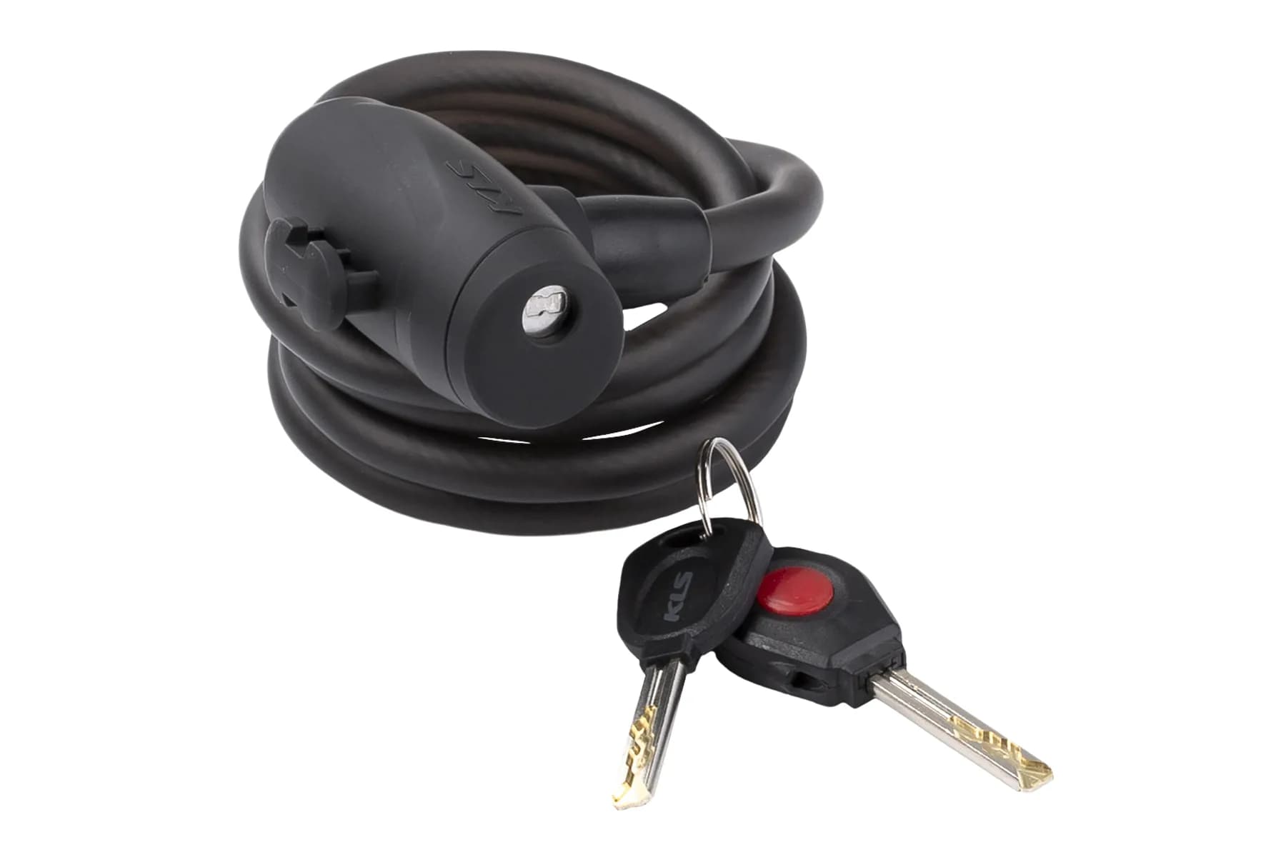 Замок тросиковий KLS Coil чорний 10х1800 мм