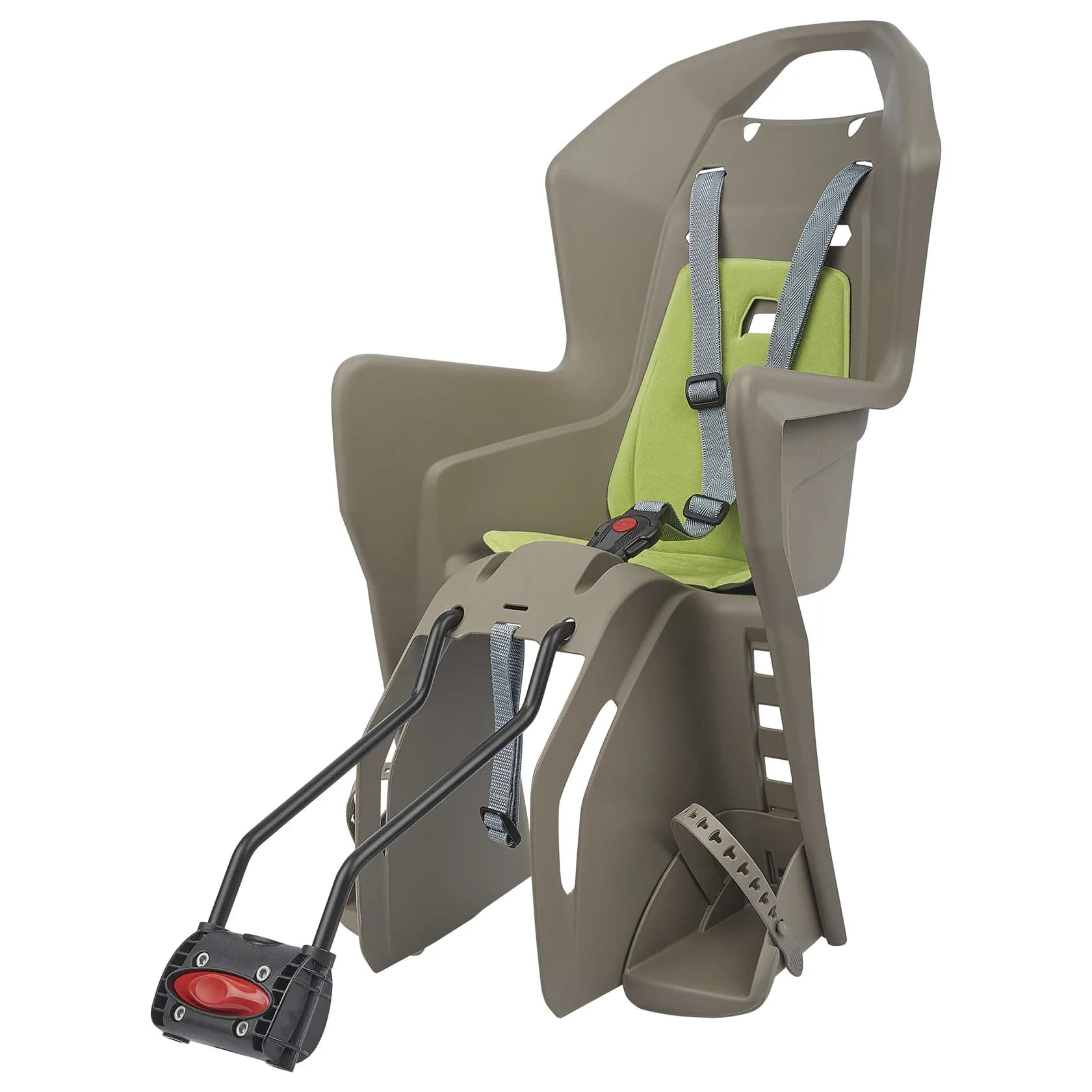 Дитяче крісло заднє POLISPORT Koolah FF 29" на підсідельну трубу, 26"-29", 9-22 кг, коричневе