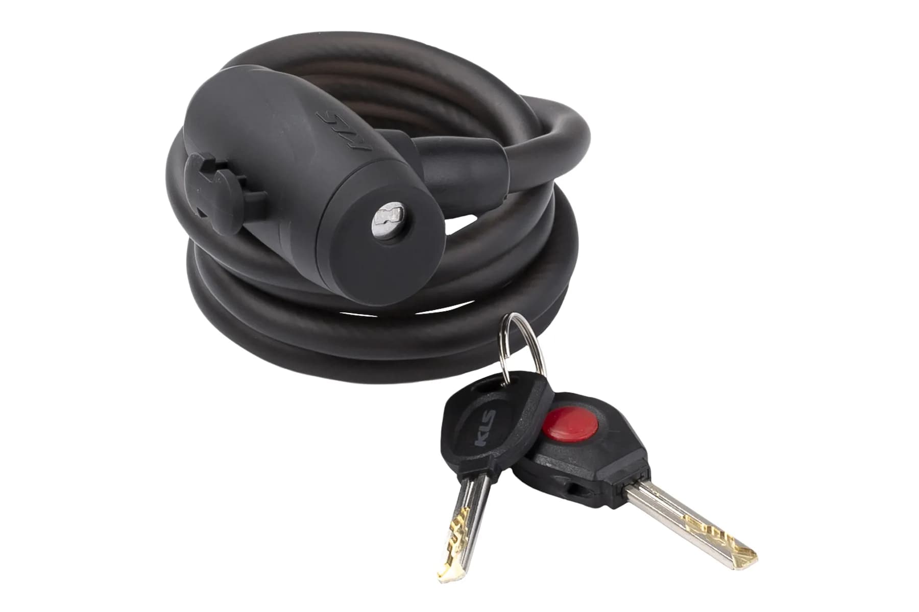 Замок тросиковий KLS Coil чорний 10х1500 мм