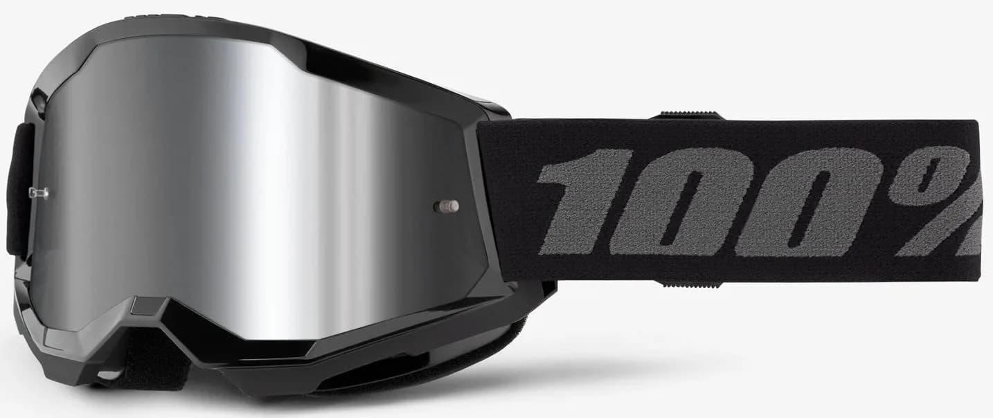 Дитячі окуляри 100% STRATA 2 Youth Goggle Black - Mirror Silver Lens, Mirror Lens