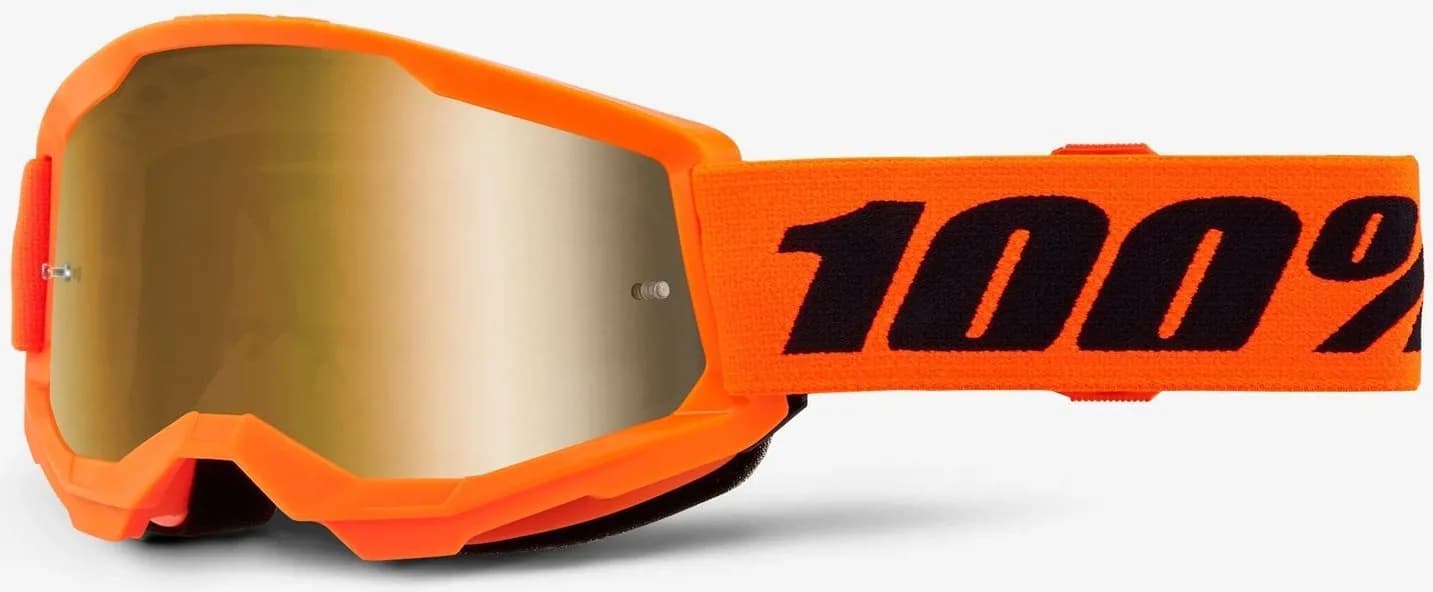 Дитячі окуляри 100% STRATA 2 Youth Goggle Neon Orange - Mirror Gold Lens, Mirror Lens