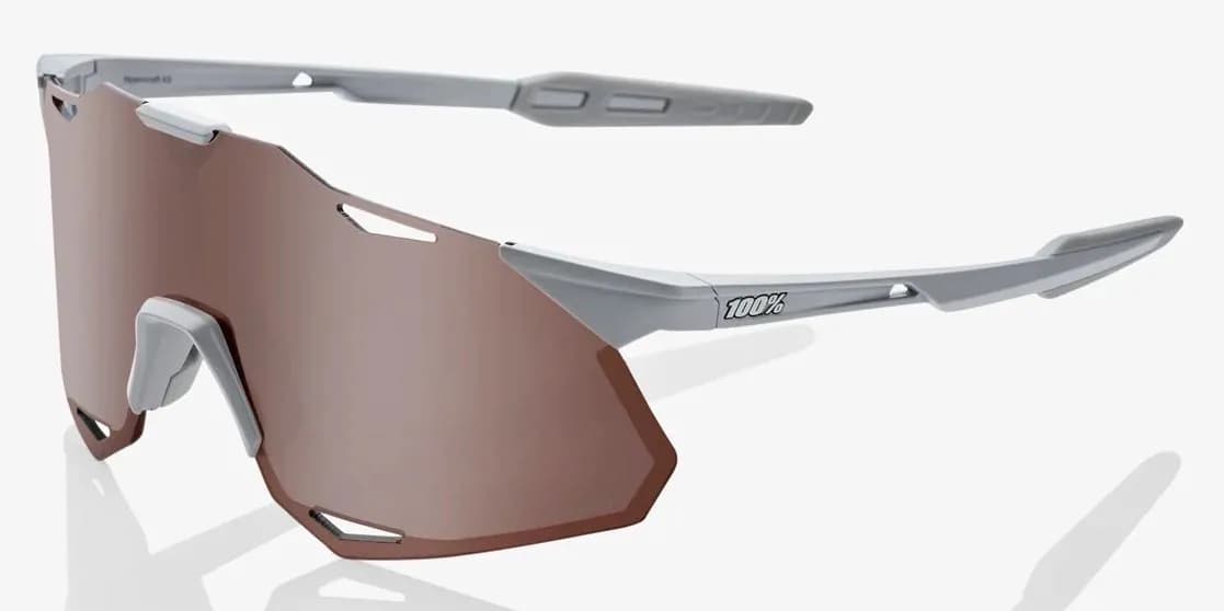 Окуляри Ride 100% HYPERCRAFT XS - Matte Stone Grey - HiPER Crimson Silver Mirror Lens, Mirror Lens