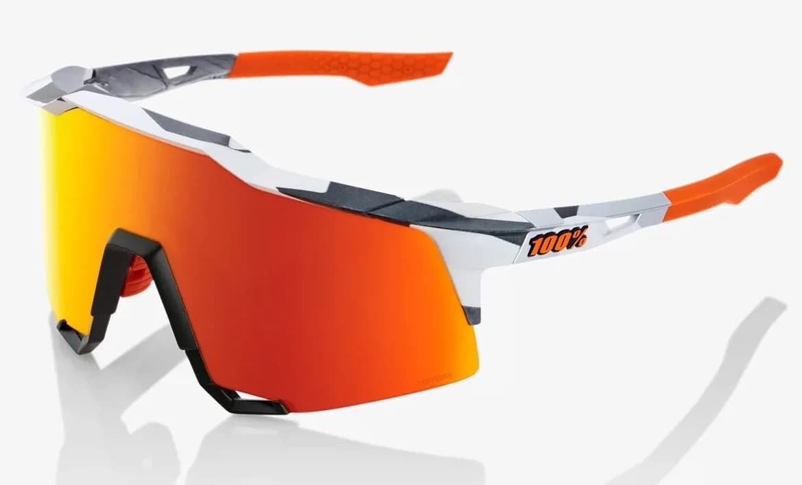Окуляри Ride 100% SPEEDCRAFT - Soft Tact Grey Camo - HiPER Red Multilayer Mirror Lens, Mirror Lens