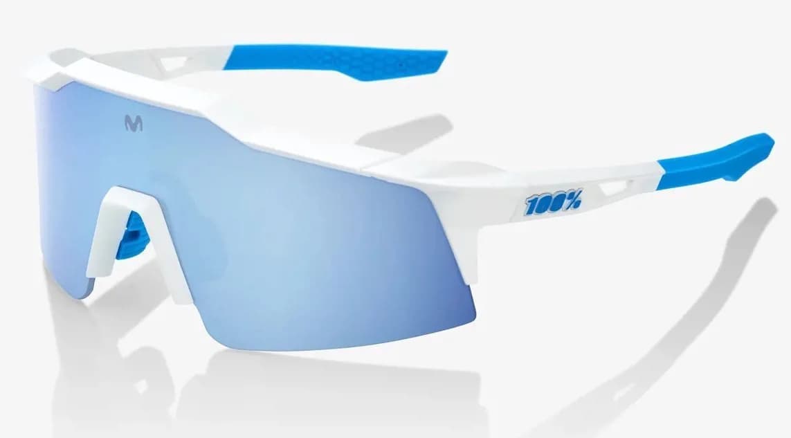 Окуляри Ride 100% SPEEDCRAFT SL - Movistar Team White - HiPER Blue Multilayer Mirror Lens, Mirror Lens