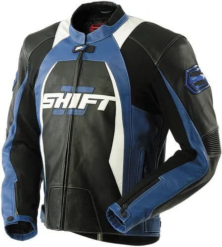 Куртка SHIFT SR-1 Leather Jacket [Black/Blue], XXL