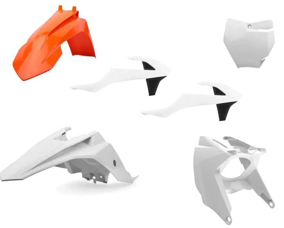 Пластик Polisport MX kit - KTM 65 (16-) [Orange/White], KTM Mini
