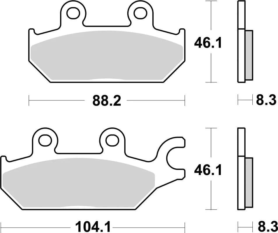 Гальмівні колодки SBS Upgrade Brake Pads, EVO Sinter/Sinter