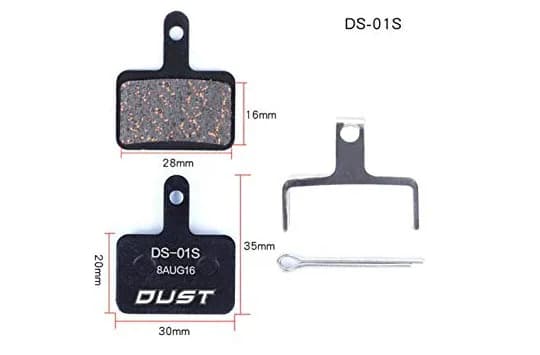 Колодки гальмівні disc Напівметал DUST DS-01S Shimano M515/M446/Tektro Draco AM (брендоване пакування)