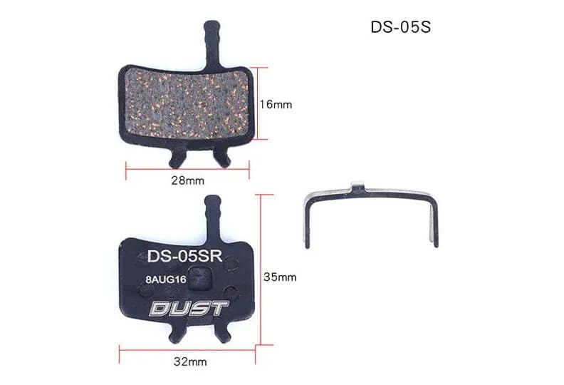 Колодки гальмівні disc Напівметал DUST DS-05S AVID BB7，Juicy3/5/7，Ultimate and Promax DSK-950 AM (брендоване пакування)