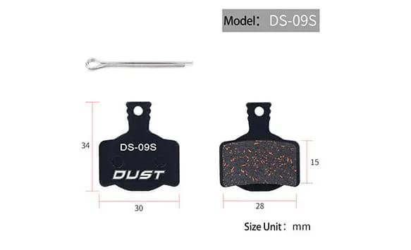 Колодки гальмівні disc Напівметал DUST DS-09S MAGURA MT2、MT4、MT6、MT8 AM (брендоване пакування)